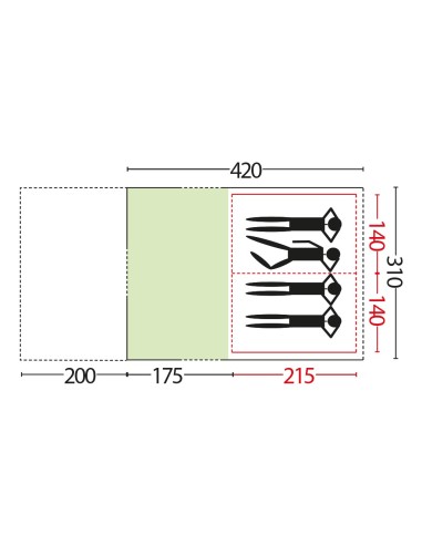 Bertoni Cosmo 4 VIP Tenda a Igloo