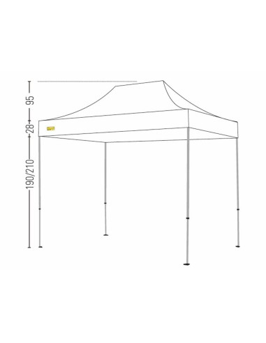 Bertoni Market 3x4,5 Plus Gazebo Pieghevole Automatico