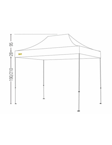 Bertoni Expo 3x4,5 Gazebo Pieghevole Automatico