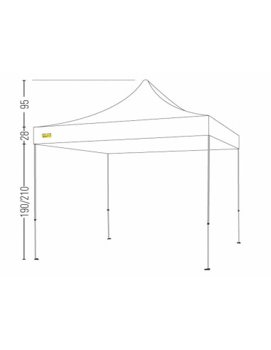 Bertoni Pro 3x3 Gazebo Pieghevole Automatico