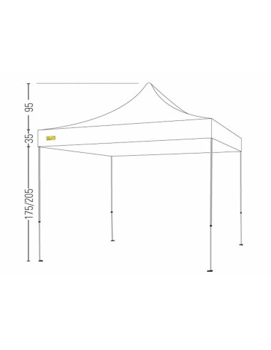 Bertoni Compact 3x3 Gazebo Pieghevole Automatico