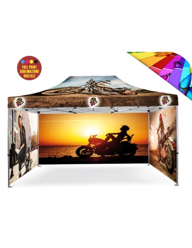 Personalizzazione Gazebo FULL PRINT Kit 3 pareti laterali 3x6 mt.