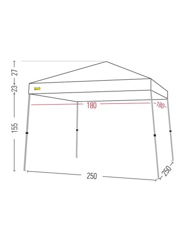 Bertoni Rapido Beach Apple Gazebo Pieghevole Automatico