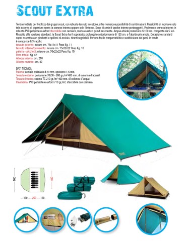 Tenda Scout Extra Bertoni | Tenda canadese 8 posti