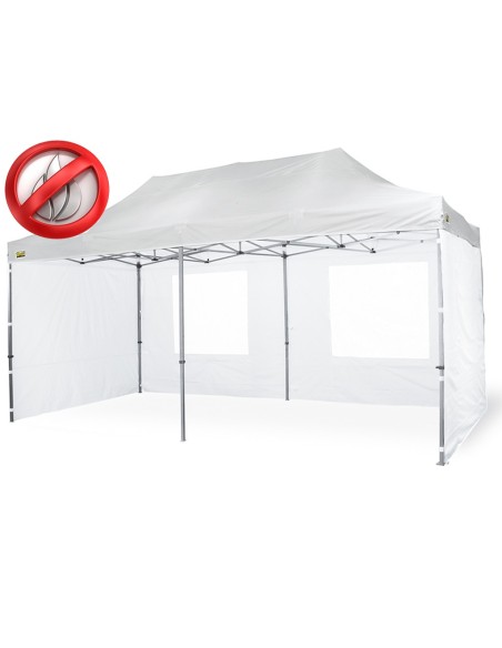 Tetto Bianco per Gazebo Bertoni Piramide 4x8 Ignifugo M2 con Cuciture Termonastrate