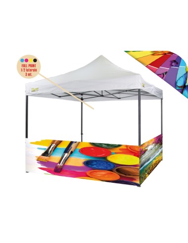 Personalizzazione Gazebo FULL PRINT ½ parete laterale 3 mt.