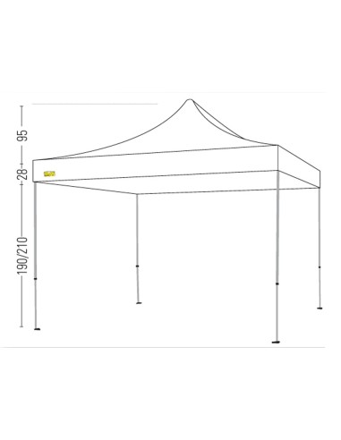 Bertoni Master 4x4 Gazebo Pieghevole Automatico - senza tetto