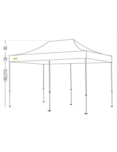 Bertoni Master 4x8 Gazebo Pieghevole Automatico - senza tetto