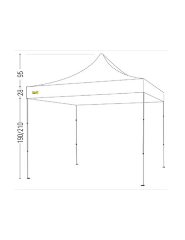 Bertoni Market 3x3 Compact Plus Gazebo Pieghevole Automatico