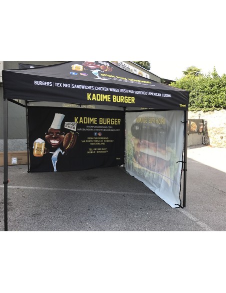 Personalizzazione Gazebo FULL PRINT Tetto 3x3 mt. con Cuciture Termonastrate