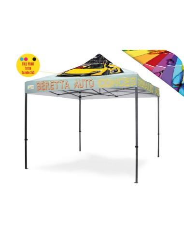 Personalizzazione Gazebo FULL PRINT Tetto 4x4 mt. con Cuciture Termonastrate
