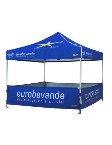 Personalizzazione Gazebo FULL PRINT Tetto 4x4 mt. con Cuciture Termonastrate