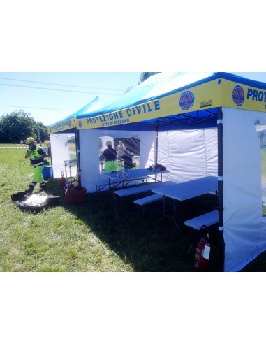 Personalizzazione Gazebo FULL PRINT Kit n° 4 mantovane 3x3 mt.