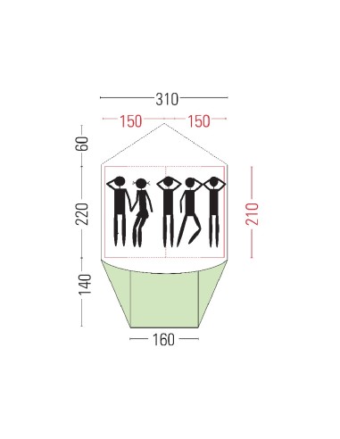 Bertoni Giglio 5 VIP Tenda a Igloo