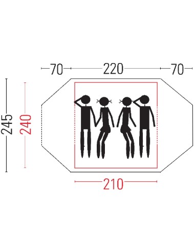 Bertoni Stealth 4 Tenda a Igloo