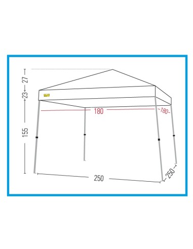 Bertoni Rapido Beach Blue Gazebo Pieghevole Automatico
